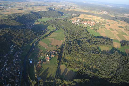 Luftbild Neckartal Bieringen, Obernau, Niedernau,Schwalldorf, Rottenburg, Weiler  